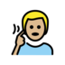 Deaf Man: Medium-light Skin Tone Emoji Copy Paste ― 🧏🏼‍♂ - openmoji