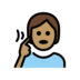 Deaf Person: Medium Skin Tone Emoji Copy Paste ― 🧏🏽 - openmoji