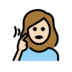 Deaf Woman: Light Skin Tone Emoji Copy Paste ― 🧏🏻‍♀ - openmoji