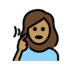 Deaf Woman: Medium Skin Tone Emoji Copy Paste ― 🧏🏽‍♀ - openmoji
