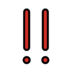 Double Exclamation Mark Emoji Copy Paste ― ‼️ - openmoji