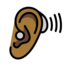 Ear With Hearing Aid: Medium-dark Skin Tone Emoji Copy Paste ― 🦻🏾 - openmoji