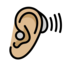 Ear With Hearing Aid: Medium-light Skin Tone Emoji Copy Paste ― 🦻🏼 - openmoji