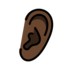 Ear: Dark Skin Tone Emoji Copy Paste ― 👂🏿 - openmoji