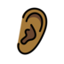 Ear: Medium-dark Skin Tone Emoji Copy Paste ― 👂🏾 - openmoji