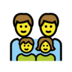 Family: Man, Man, Girl, Boy Emoji Copy Paste ― 👨‍👨‍👧‍👦 - openmoji