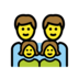 Family: Man, Man, Girl, Girl Emoji Copy Paste ― 👨‍👨‍👧‍👧 - openmoji