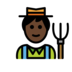 Farmer: Dark Skin Tone Emoji Copy Paste ― 🧑🏿‍🌾 - openmoji