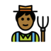 Farmer: Medium-dark Skin Tone Emoji Copy Paste ― 🧑🏾‍🌾 - openmoji