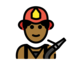 Firefighter: Medium-dark Skin Tone Emoji Copy Paste ― 🧑🏾‍🚒 - openmoji