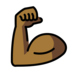 Flexed Biceps: Medium-dark Skin Tone Emoji Copy Paste ― 💪🏾 - openmoji