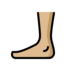 Foot: Medium-light Skin Tone Emoji Copy Paste ― 🦶🏼 - openmoji