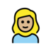 Girl: Medium-light Skin Tone Emoji Copy Paste ― 👧🏼 - openmoji