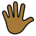 Hand With Fingers Splayed: Medium-dark Skin Tone Emoji Copy Paste ― 🖐🏾 - openmoji