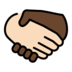 Handshake: Light Skin Tone, Dark Skin Tone Emoji Copy Paste ― 🫱🏻‍🫲🏿 - openmoji
