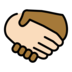 Handshake: Light Skin Tone, Medium-dark Skin Tone Emoji Copy Paste ― 🫱🏻‍🫲🏾 - openmoji