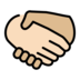 Handshake: Light Skin Tone, Medium-light Skin Tone Emoji Copy Paste ― 🫱🏻‍🫲🏼 - openmoji
