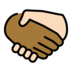 Handshake: Medium-dark Skin Tone, Light Skin Tone Emoji Copy Paste ― 🫱🏾‍🫲🏻 - openmoji