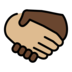 Handshake: Medium-light Skin Tone, Dark Skin Tone Emoji Copy Paste ― 🫱🏼‍🫲🏿 - openmoji