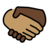 Handshake: Medium Skin Tone, Dark Skin Tone Emoji Copy Paste ― 🫱🏽‍🫲🏿 - openmoji