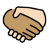Handshake: Medium Skin Tone, Light Skin Tone Emoji Copy Paste ― 🫱🏽‍🫲🏻 - openmoji