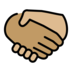Handshake: Medium Skin Tone, Medium-light Skin Tone Emoji Copy Paste ― 🫱🏽‍🫲🏼 - openmoji
