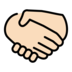 Handshake: Light Skin Tone Emoji Copy Paste ― 🤝🏻 - openmoji