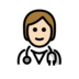 Health Worker: Light Skin Tone Emoji Copy Paste ― 🧑🏻‍⚕ - openmoji