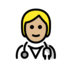 Health Worker: Medium-light Skin Tone Emoji Copy Paste ― 🧑🏼‍⚕ - openmoji