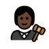 Judge: Dark Skin Tone Emoji Copy Paste ― 🧑🏿‍⚖ - openmoji