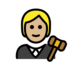 Judge: Medium-light Skin Tone Emoji Copy Paste ― 🧑🏼‍⚖ - openmoji