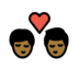 Kiss: Man, Man, Medium-dark Skin Tone Emoji Copy Paste ― 👨🏾‍❤️‍💋‍👨🏾 - openmoji