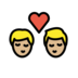 Kiss: Man, Man, Medium-light Skin Tone Emoji Copy Paste ― 👨🏼‍❤️‍💋‍👨🏼 - openmoji
