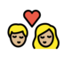 Kiss: Woman, Man, Medium-light Skin Tone Emoji Copy Paste ― 👩🏼‍❤️‍💋‍👨🏼 - openmoji