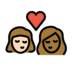 Kiss: Woman, Woman, Light Skin Tone, Medium-dark Skin Tone Emoji Copy Paste ― 👩🏻‍❤️‍💋‍👩🏾 - openmoji