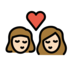 Kiss: Woman, Woman, Light Skin Tone Emoji Copy Paste ― 👩🏻‍❤️‍💋‍👩🏻 - openmoji