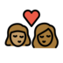 Kiss: Woman, Woman, Medium Skin Tone, Medium-dark Skin Tone Emoji Copy Paste ― 👩🏽‍❤️‍💋‍👩🏾 - openmoji