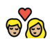 Kiss: Medium-light Skin Tone Emoji Copy Paste ― 💏🏼 - openmoji