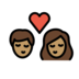 Kiss: Medium Skin Tone Emoji Copy Paste ― 💏🏽 - openmoji