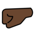 Left-facing Fist: Dark Skin Tone Emoji Copy Paste ― 🤛🏿 - openmoji