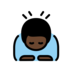 Man Bowing: Dark Skin Tone Emoji Copy Paste ― 🙇🏿‍♂ - openmoji
