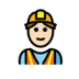 Man Construction Worker: Light Skin Tone Emoji Copy Paste ― 👷🏻‍♂ - openmoji