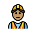 Man Construction Worker: Medium Skin Tone Emoji Copy Paste ― 👷🏽‍♂ - openmoji