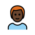 Man: Dark Skin Tone, Red Hair Emoji Copy Paste ― 👨🏿‍🦰 - openmoji