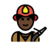 Man Firefighter: Dark Skin Tone Emoji Copy Paste ― 👨🏿‍🚒 - openmoji