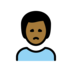 Man Frowning: Medium-dark Skin Tone Emoji Copy Paste ― 🙍🏾‍♂ - openmoji