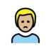 Man Frowning: Medium-light Skin Tone Emoji Copy Paste ― 🙍🏼‍♂ - openmoji