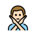Man Gesturing NO: Light Skin Tone Emoji Copy Paste ― 🙅🏻‍♂ - openmoji