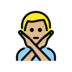 Man Gesturing NO: Medium-light Skin Tone Emoji Copy Paste ― 🙅🏼‍♂ - openmoji
