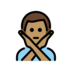 Man Gesturing NO: Medium Skin Tone Emoji Copy Paste ― 🙅🏽‍♂ - openmoji